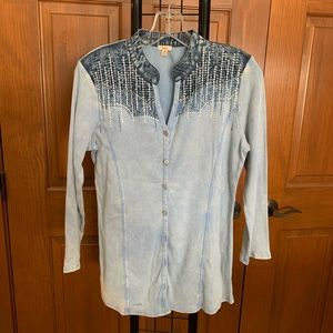 Pretty denim looking knit too